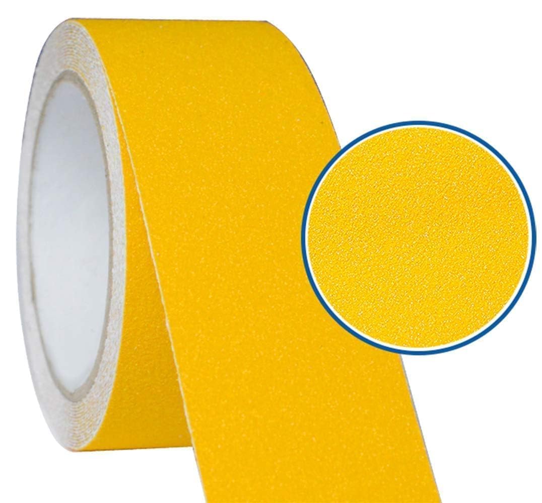 MURTHIRUPI Anti-Skid Tape For Stairs Grip Tape for Outdoor/Indoor Stairs Steps Floor Ramps Heavy Duty Adhesive Non Slip Tape | White | Safety Anti Slip tape (5 Meters X 50 MM) (Yellow) (B0D926CDKZ) Amazon Price History, Amazon Price Tracker