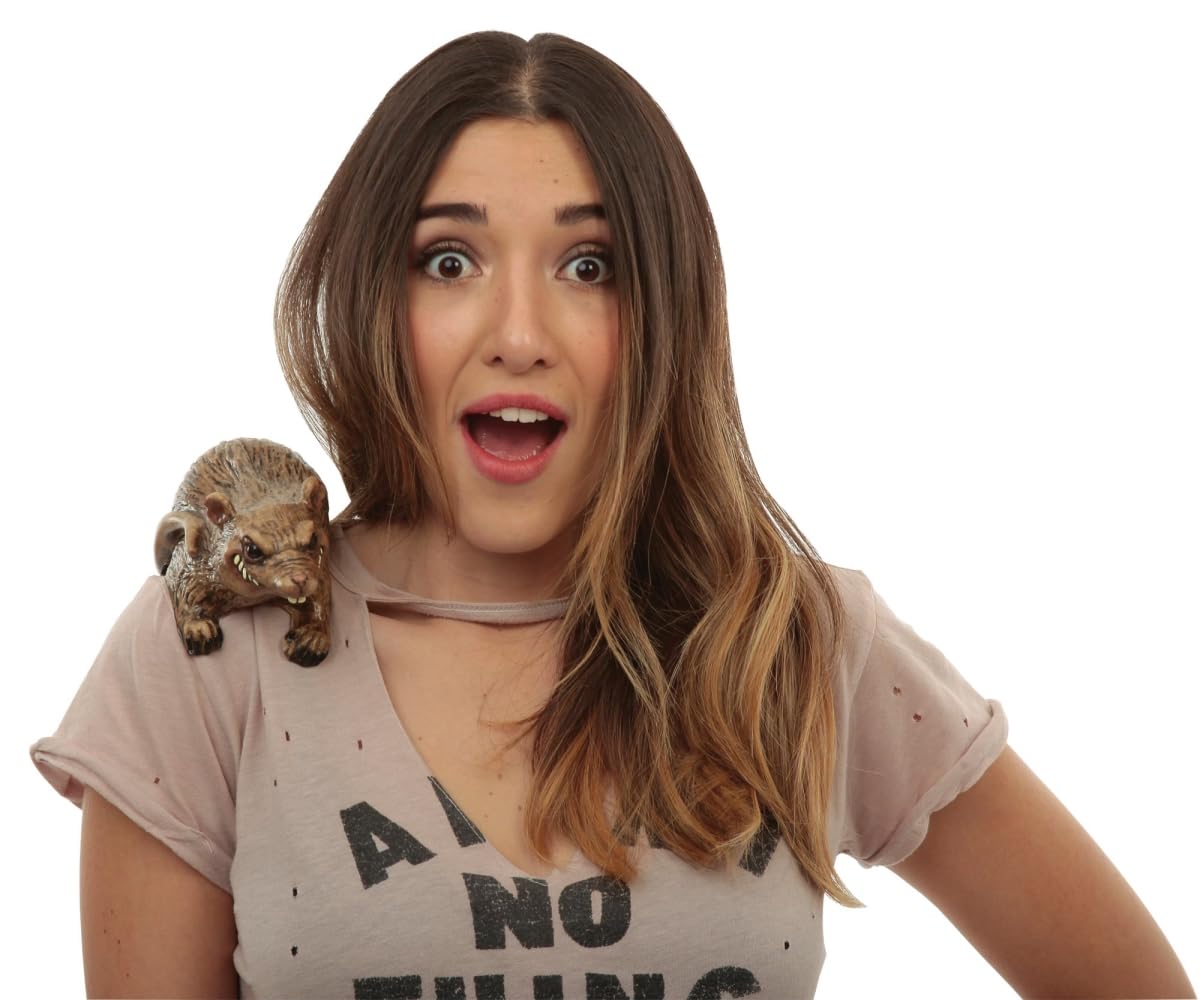 Ghoulish Buddies Brown Rat On My Shoulder Sitter Halloween Prop Latex Clip-on