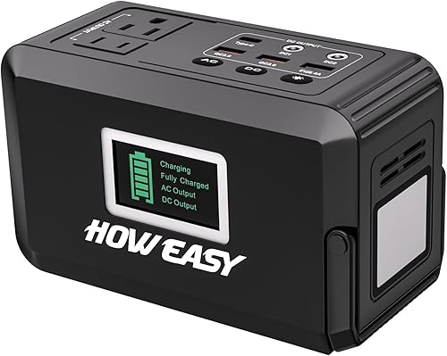 HOWEASY Banco de energía portátil, cargador portátil de 24000 mAh con 2 salidas de CA de 110 V120 W, batería portátil y banco de energía para