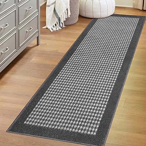 Ileading Laundry Room Runner Rug 2'X6' Non Slip Farmhouse Kitchen Floor Mats With Rubber Backing Machine Washable Black Indoor Decor Carpet For Bathroom Doormat Hallway Entryway Petmat Garage Balcony #TOP7