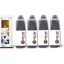 Laser Tek Services Compatible Toner Refill Kit Replacement for HP 61X C8061X High Yield Works with HP Laserjet 4100 4100dtn 4100mfp Printers Black, 4 Pack - 10,000 Pages