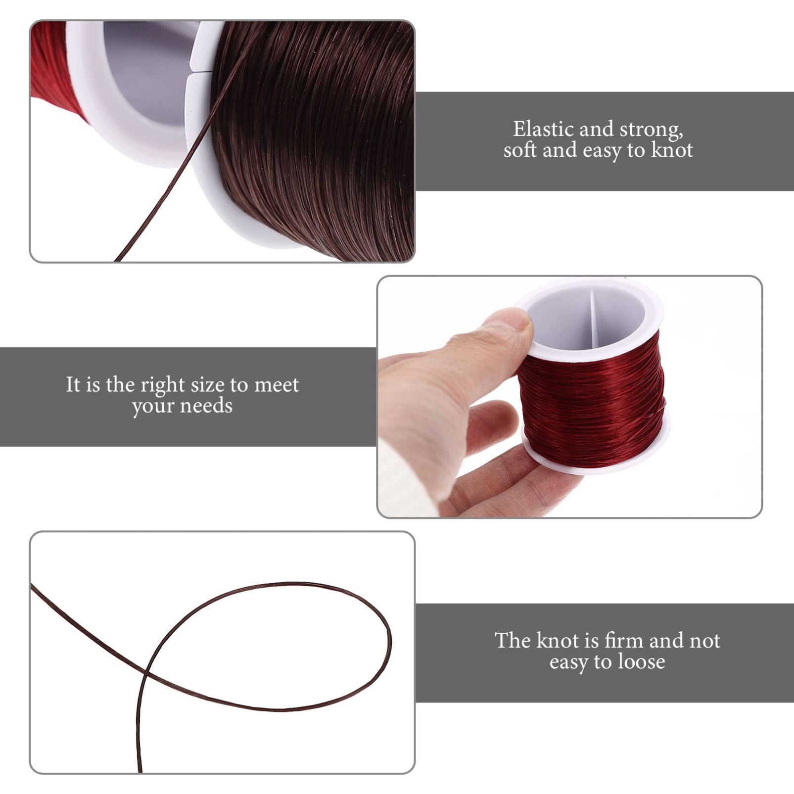 Lurrose 5 Set Di Filo Per Gioielli Artigianali Perline Alla Rinfusa Per Braccialetti Cordino Elastico 4 * 5