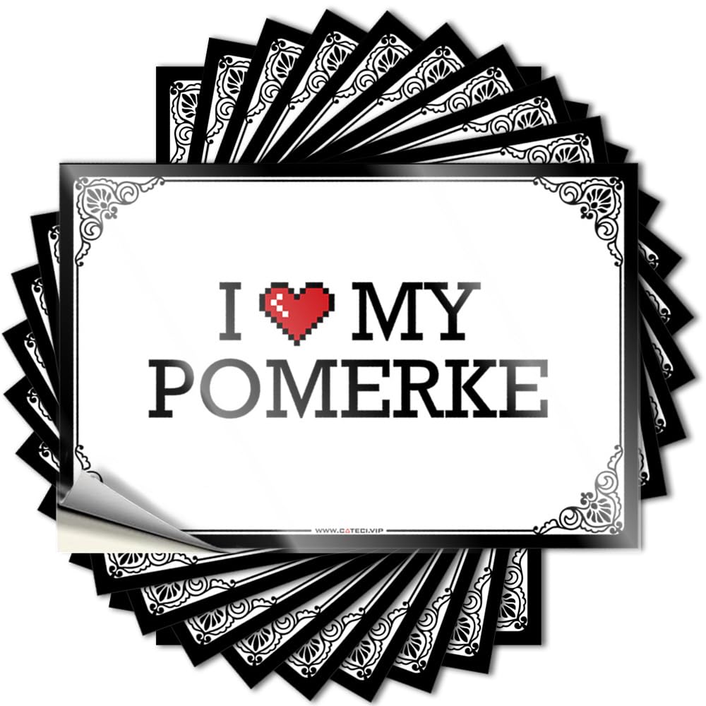 Fzfn Men's Colour Case Decal - I Love My Pomerke Encouraget Durable Sticker Easy Apply For Motorcross Decor(12X18cm)