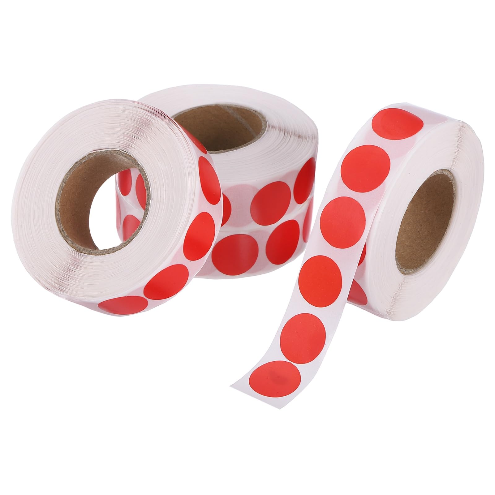 PATIKIL 4000Pcs 4 Roll Colored Dot Stickers, 0.5" Circle Stickers Self Adhesive Circle Price Tag Coding Label for Office Business Yard Sale Garage Sale Home Decor, Red