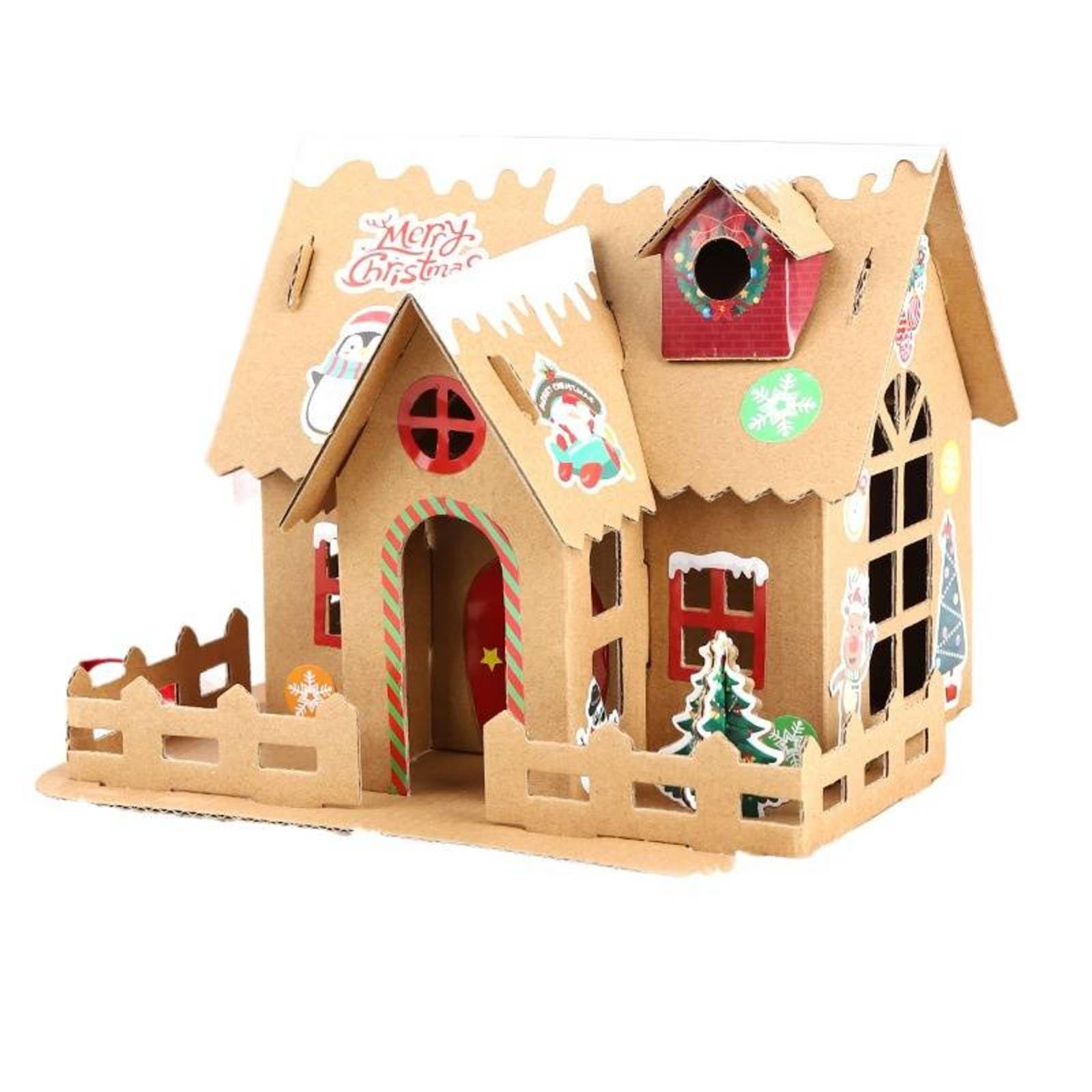ELGADO Handmade Biscuit House Snow House Material Package Luminous