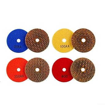 for Professional 4 Inch Diamond Polishing Pads Copper Bond Wet Grinding Discs for Granite Marble Concrete Floor Stone Restoration4pcs