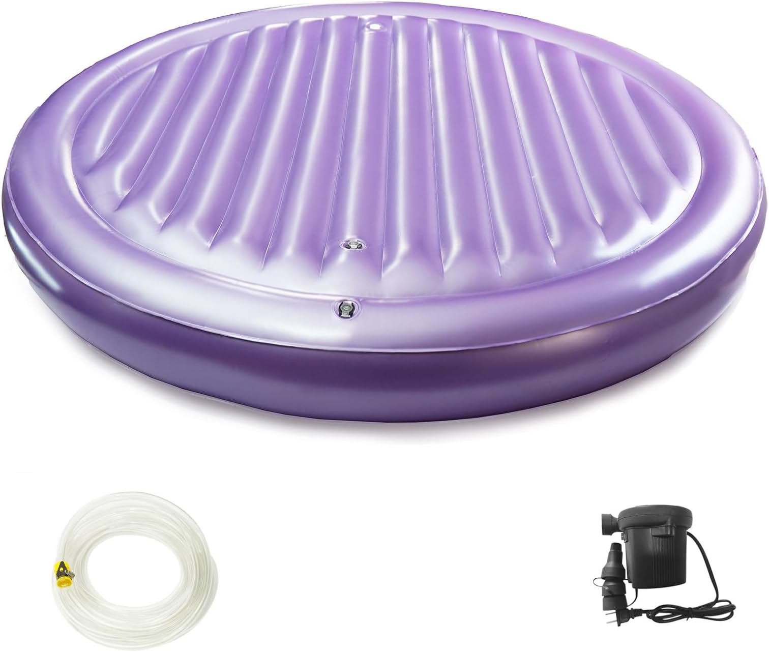 YouaideRound Water Bed Mattresses Constant Temperature Free Flow Full Wave Mattresses, Fit Body Curves Softside Waterbed Mattresses, for Adults, The Elderly, Children (87.6 inch, 95% Small Wave)