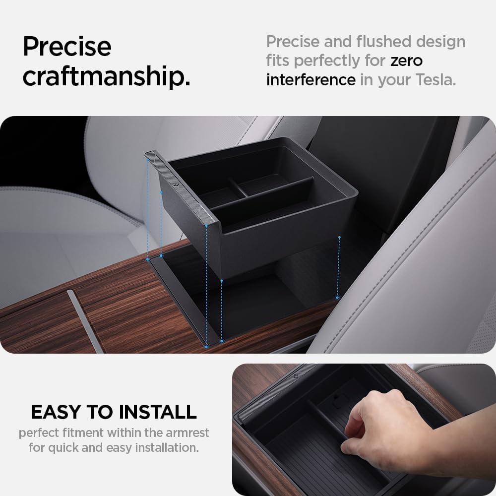 Spigen Console Organizer Tray for Tesla Model X & S 2026/2025/2024/2023/2022