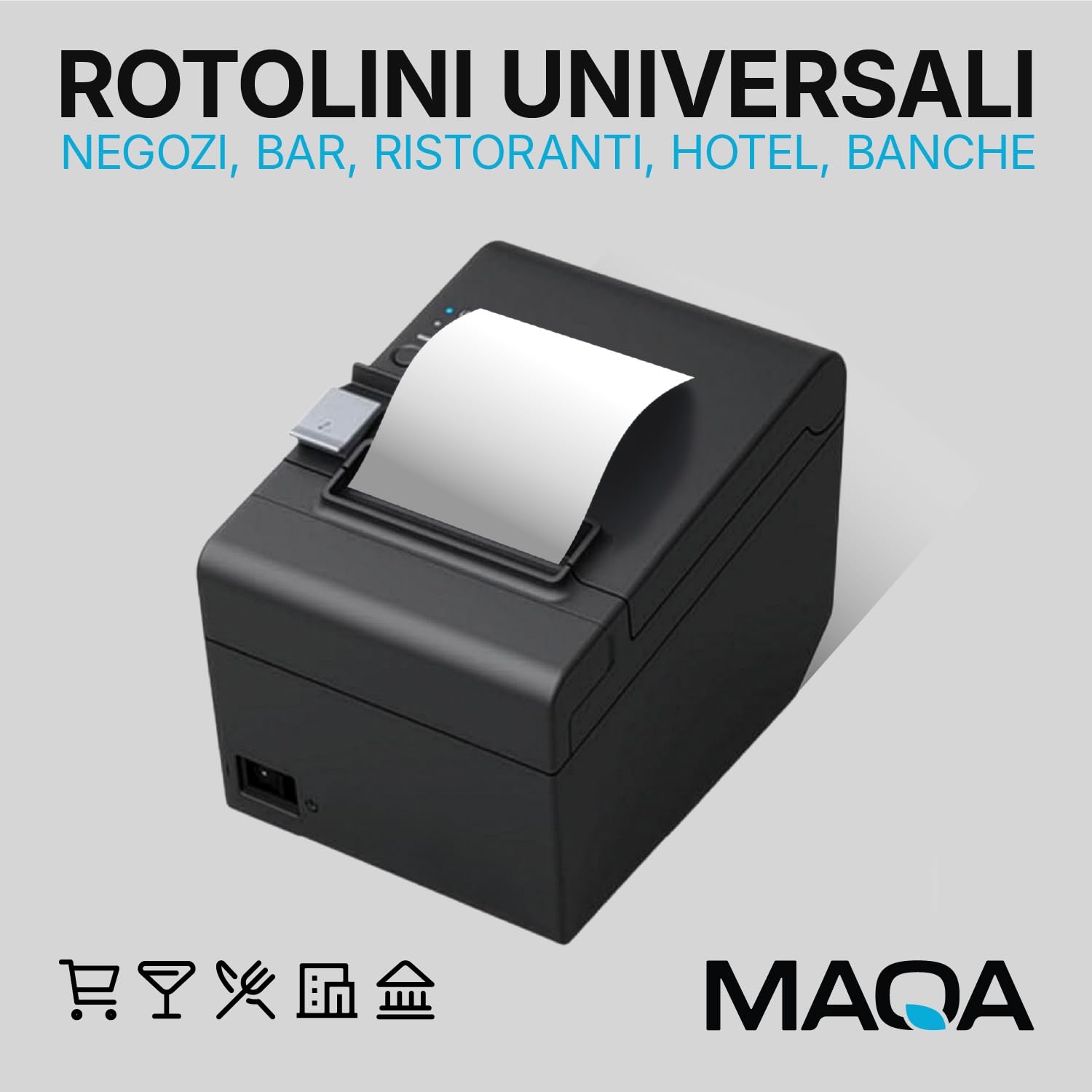 24 rollos de caja de 80 x 80 mm térmicos – Paquete de: 8 rollos de recibo térmico 80 x 80 mm para registrador e impresoras caja – Papel térmico de alta calidad, impresión nítida, compatibilidad