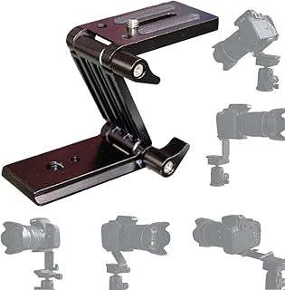 PURAMI Universal Flex Tilt Head Z Mount Bracket with Arca-Swiss and Tripod Quick Release Plate for Camera Slider Rail Cage Rig Gimbal Stabilizer Compatible with DSLR Canon Nikon Sony
