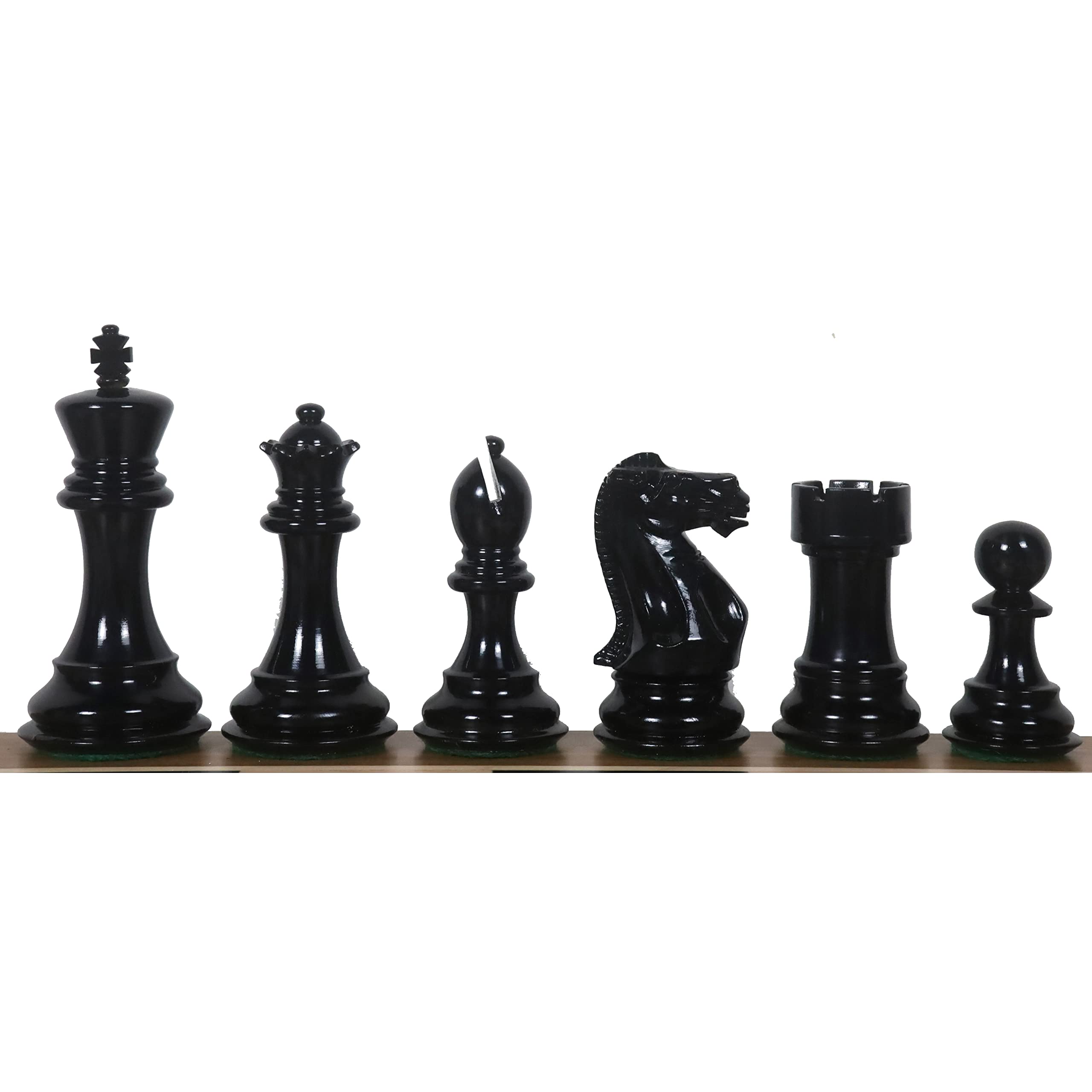 Royal Chess Mall - 4.1 " Pro Staunton Bianco e Nero Laccati Scacchi IN Legno Pezzi Solo Set