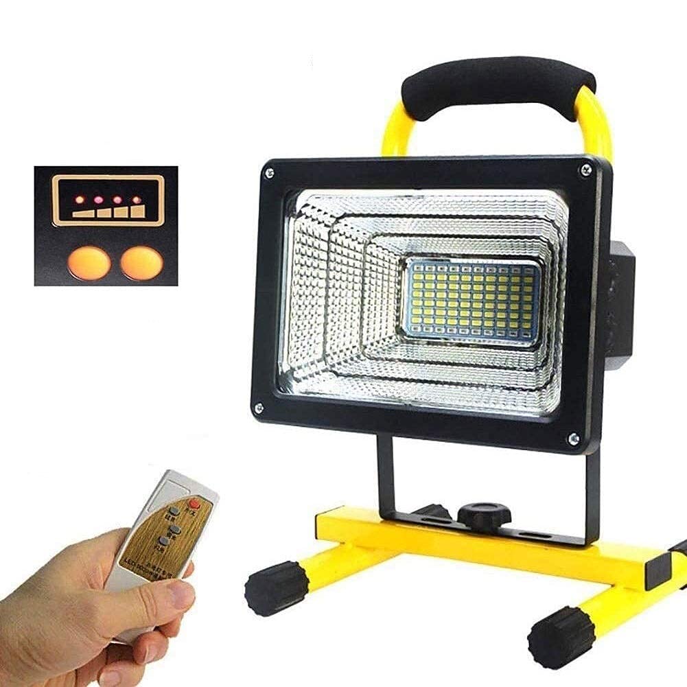 Luz de trabajo recargable, reflector LED de 500 W, 6000 lúmenes, foco portátil, IP65, impermeable, iluminación de seguridad de emergencia para acampar