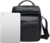 Mens PU Leather Messenger Bag, Crossbody Bag, Shoulder Handbag for Men for Change Phone, Travel, Office, Business with Zipper