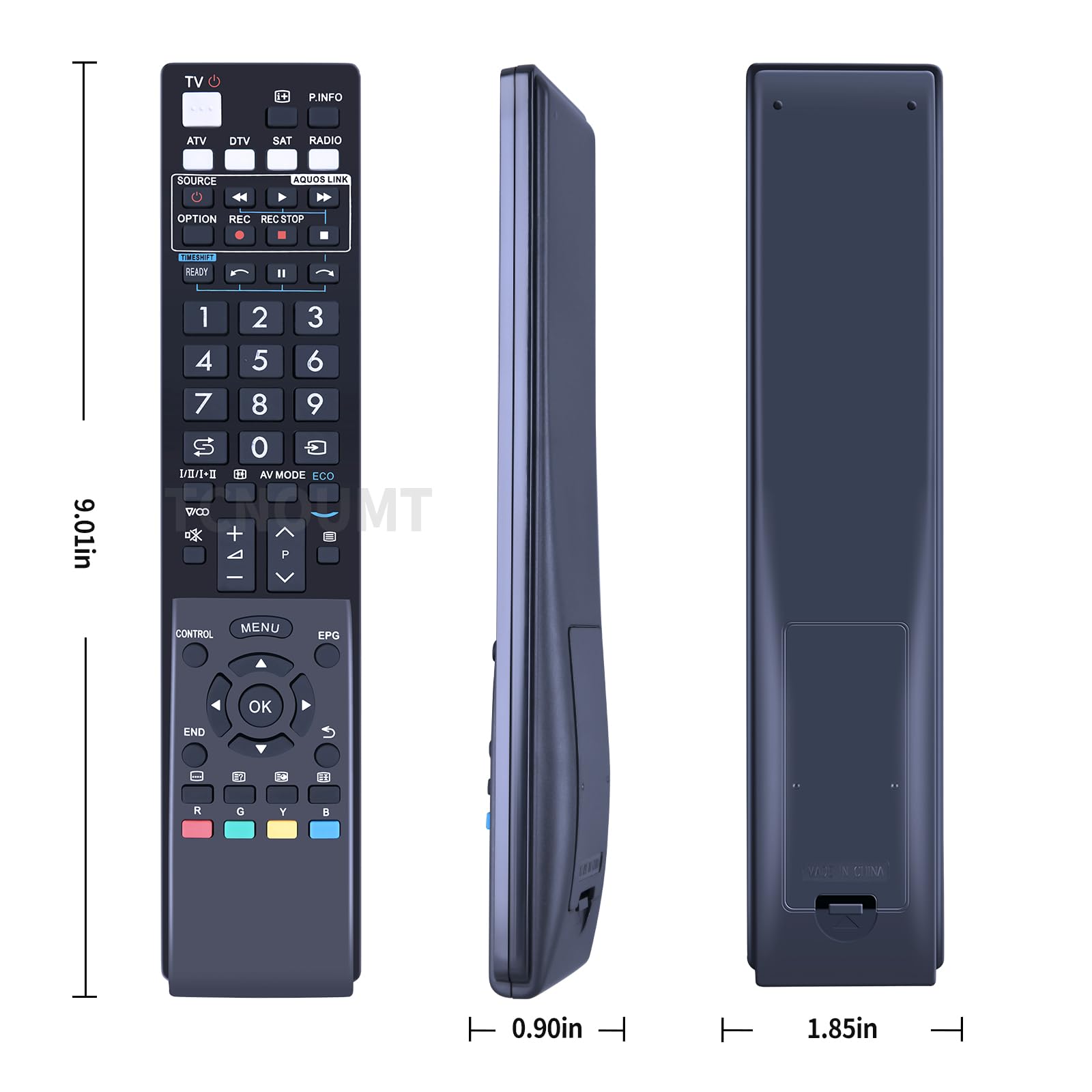 Mando A Distancia De Repuesto Para TV Sharp LC-40LE600E, Sin Programación, Funciona Con Pilas AAA