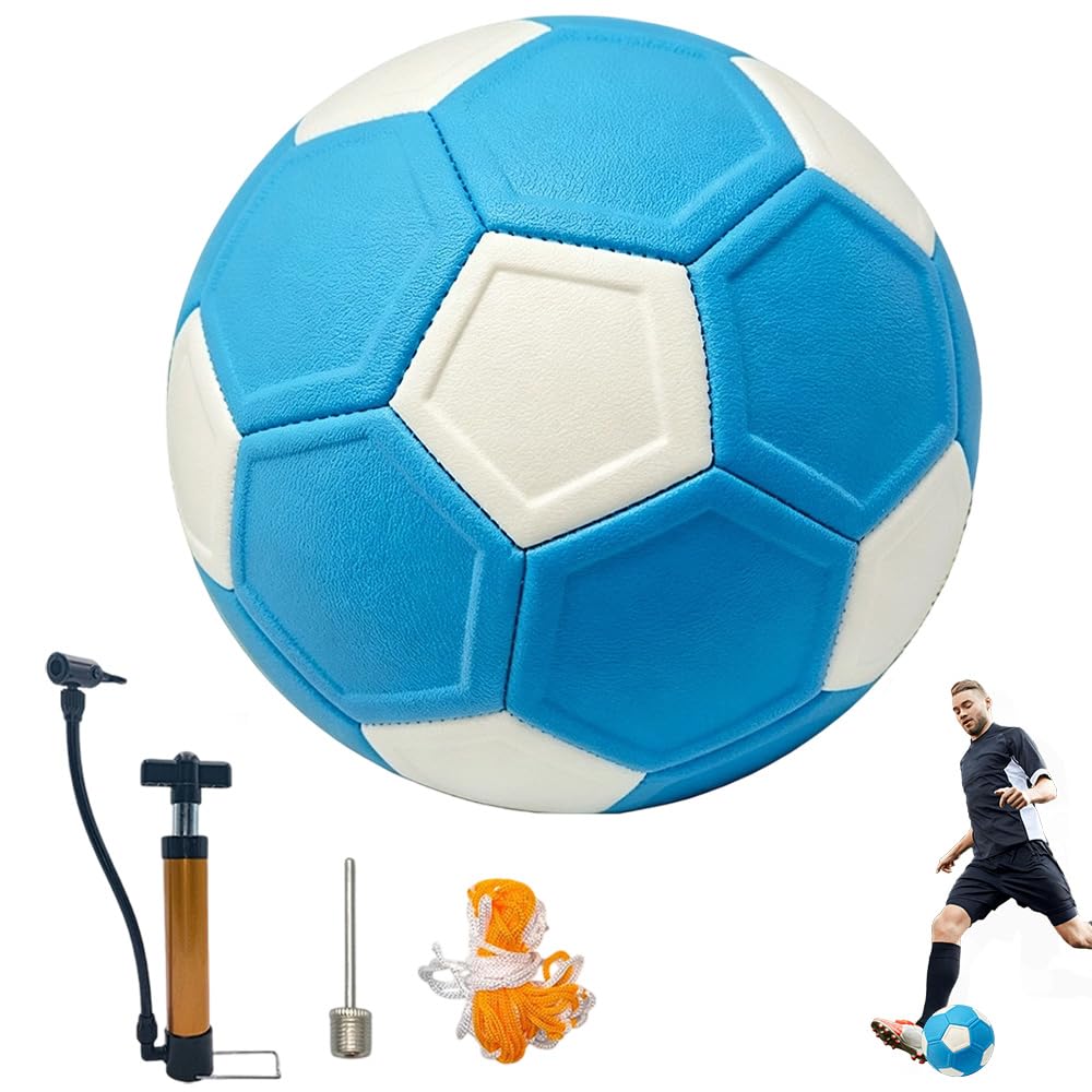 LYPPUL Football Curve Ball, Curve Ball, Size 5, Football Curve Ball with Pump, Softball Footballs, Air Needle, Football Curveball for Football Training, Gift for Children, Indoor and Outdoor Use