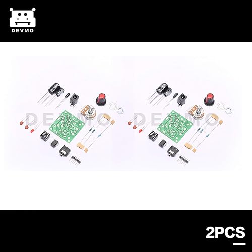 Miniatura 3 de DEVMO 2SET LM386 Módulo Super Mini Audio AMP Amplificador DIY Kit Junta 1.378x1.457 in 3-12V Alto Rendimiento Compacto Electrónico - Sin soldadura
