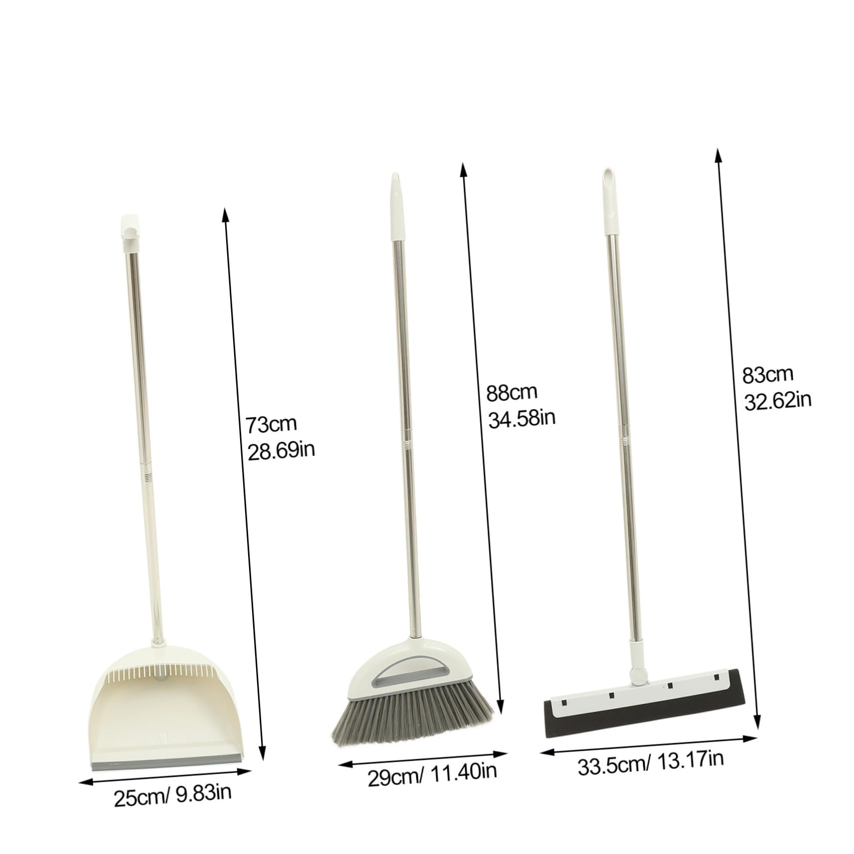 Gatuida 1set Scopa e Paletta per Pulizia della Casa Kit Completo per Pavimenti Piastrelle e Manico Lungo Materiale Resistente e Pratico per Rimuovere Polvere e Sporcizia Ogni Angolo