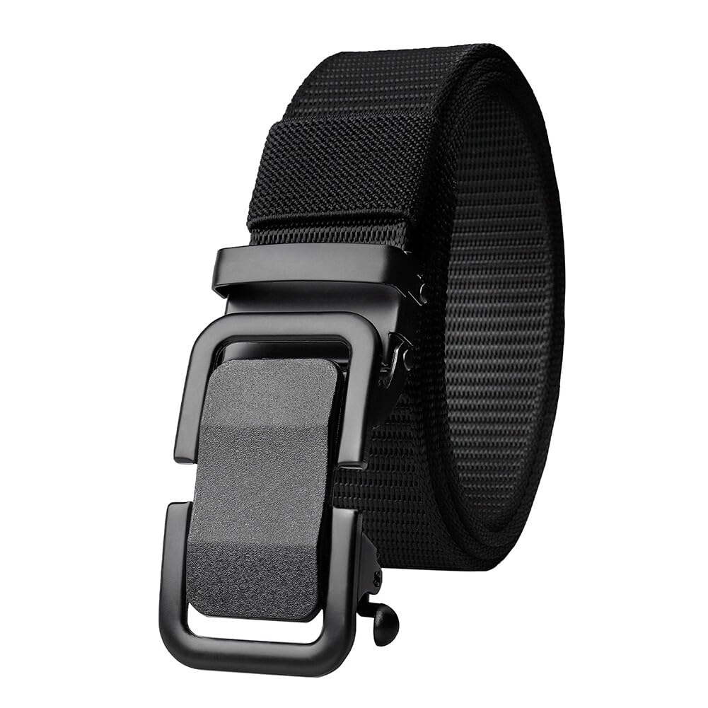 Surakey Tactical Belt, Military Hiking Rigger Work Belt with Buckle Quick Release Buckle for Jeans Shorts Adjustable Waist Belt (Black)