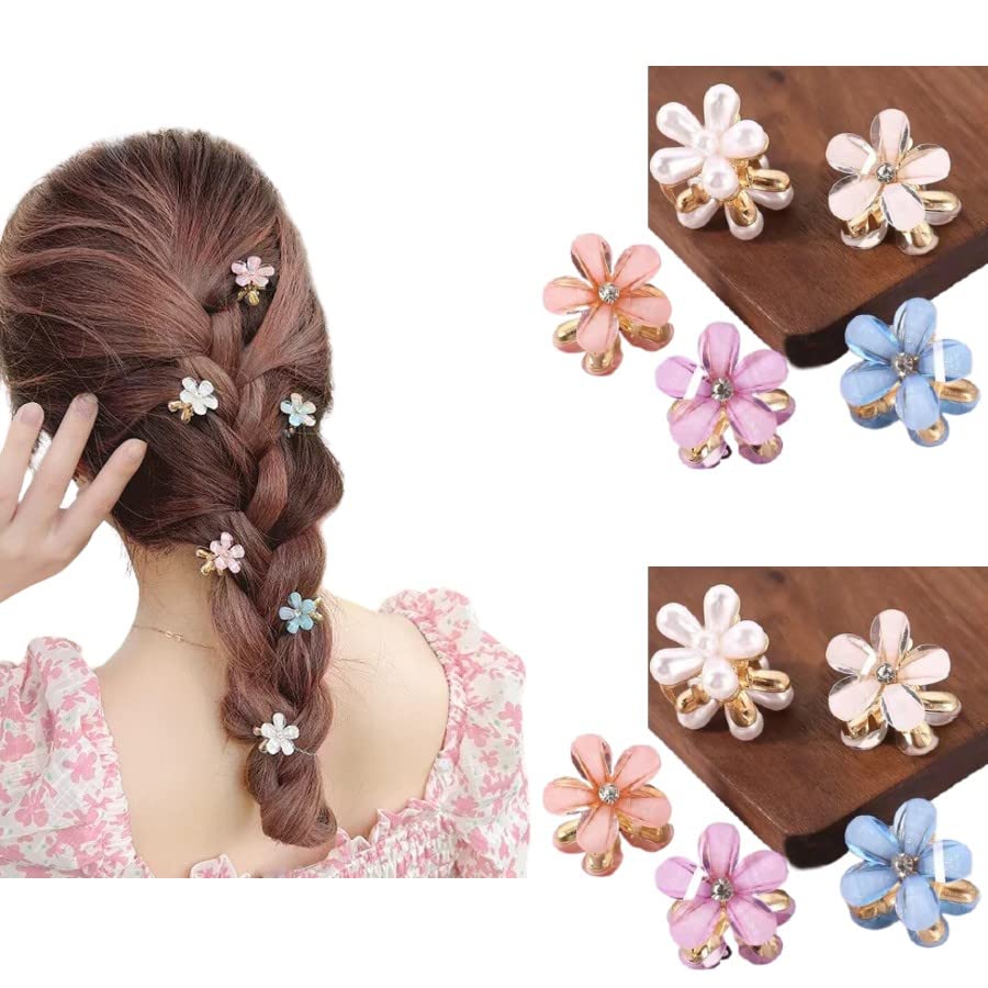 Samyak 10 Pcs Mini Trendy Hair Claw Clips Cute Crystal Floral Clutchers For Girls Womens Kids Multicolor (B0BYVT4VY3) Amazon Price History, Amazon Price Tracker