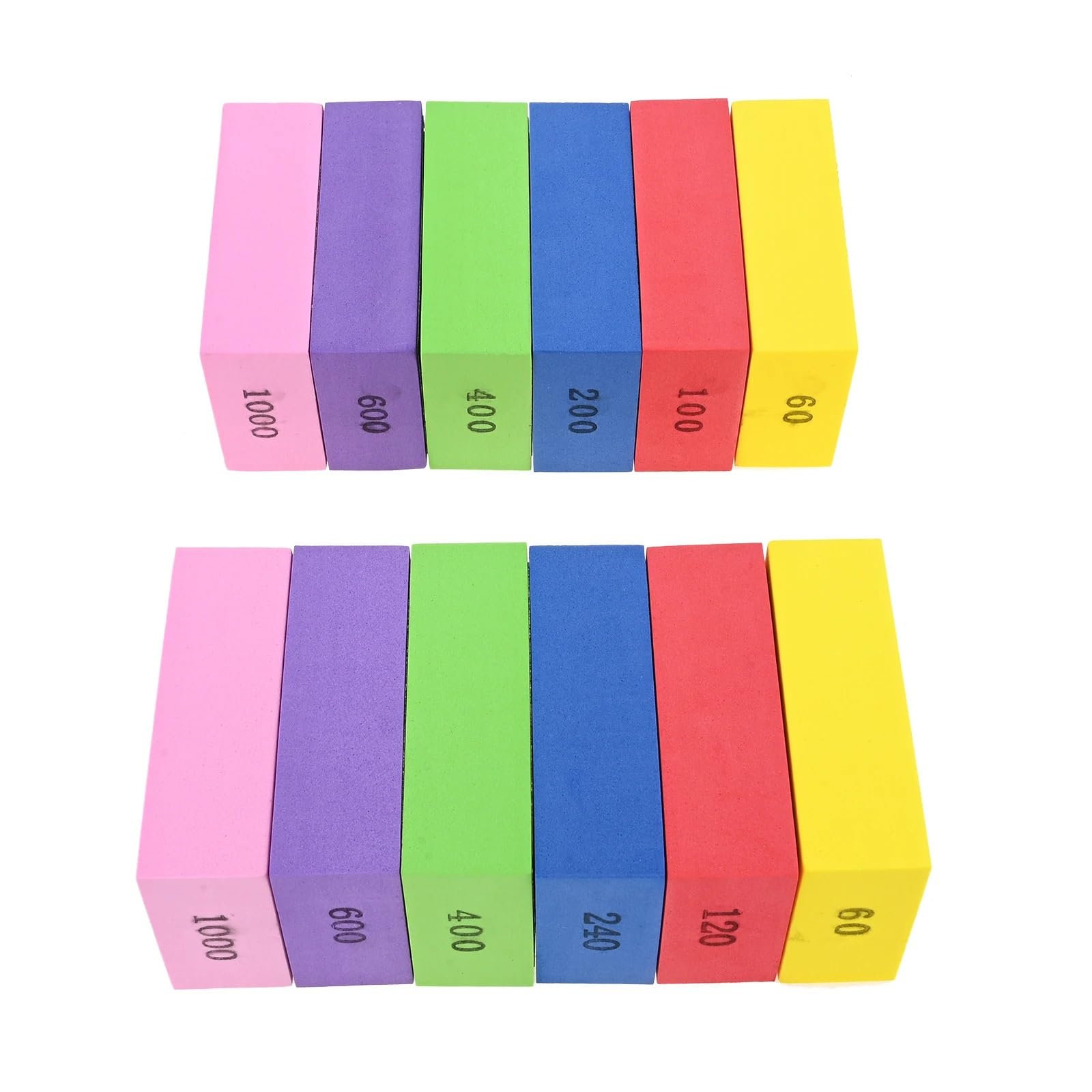 6 unids/set almohadillas de pulido a mano esponja diamante 60-1000 almohadilla bloque molienda abrasiva lijado en seco y húmedo para mármol azulejos vidrio(Model B)