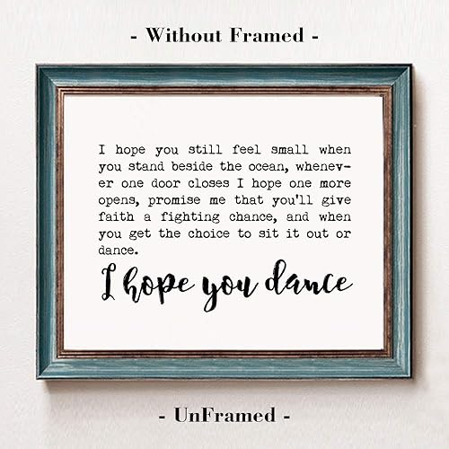 Miniatura 2 de Letrero con texto en inglés "I Hope You Dance", letreros para guardería, decoración de dormitorio infantil, arte de graduación, casa de campo