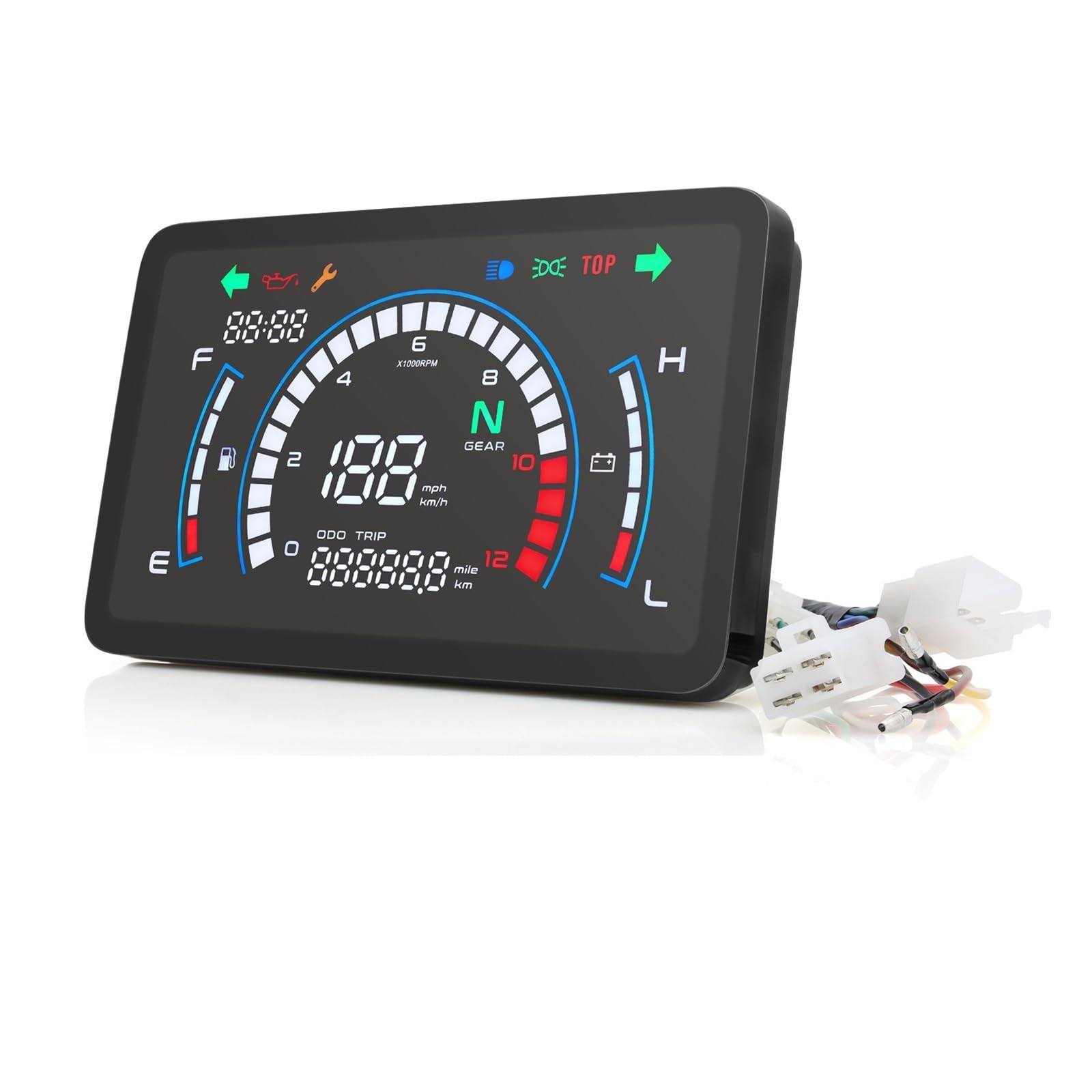 Tachimetro Digitale Universale Moto - KAOLALI, LCD, Contagiri, Carburatore