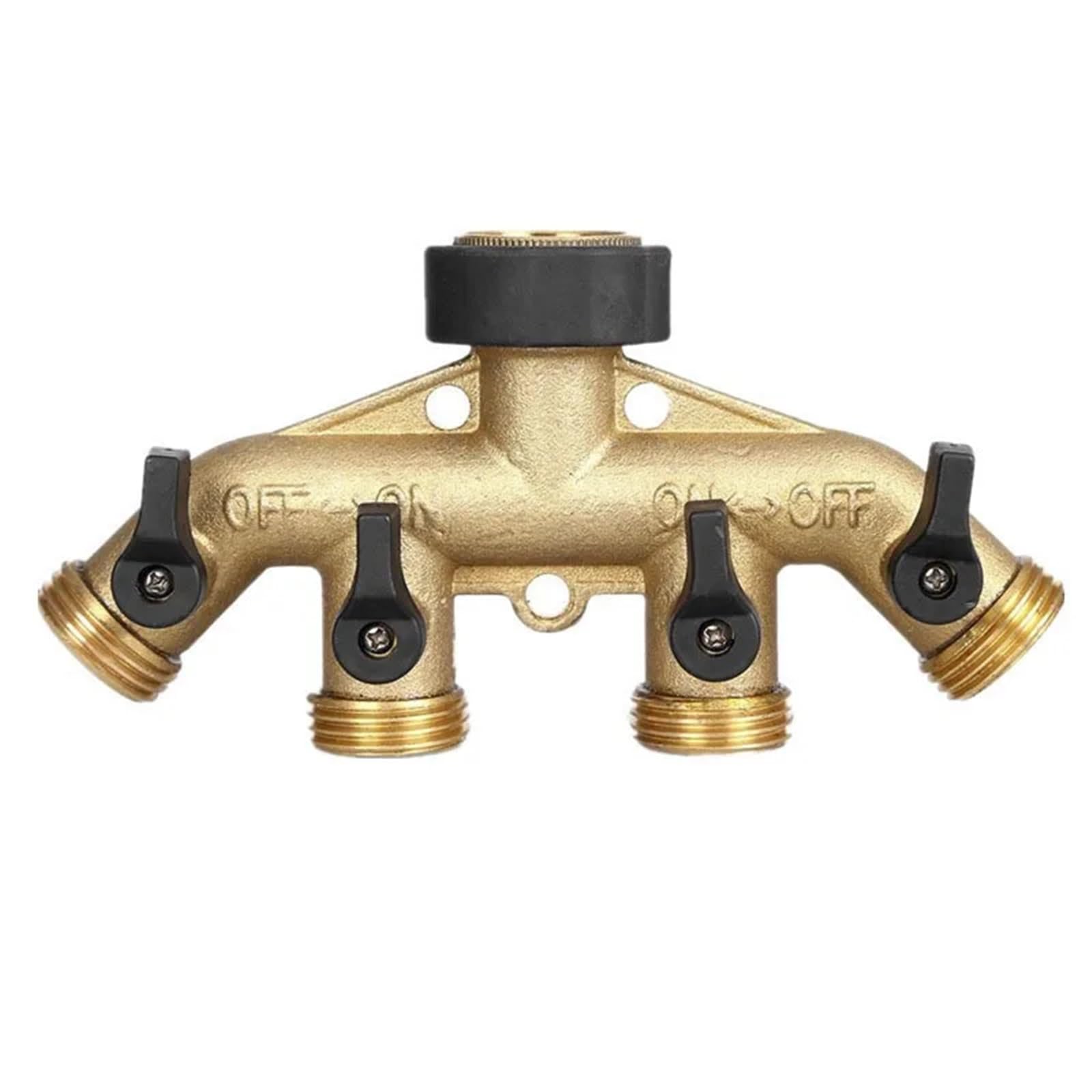 Btgpmwld 4 Way Hose Splitter 2 Way, Brass 2/ 3/4" Faucet Garden Hose Water Splitter Y-Type