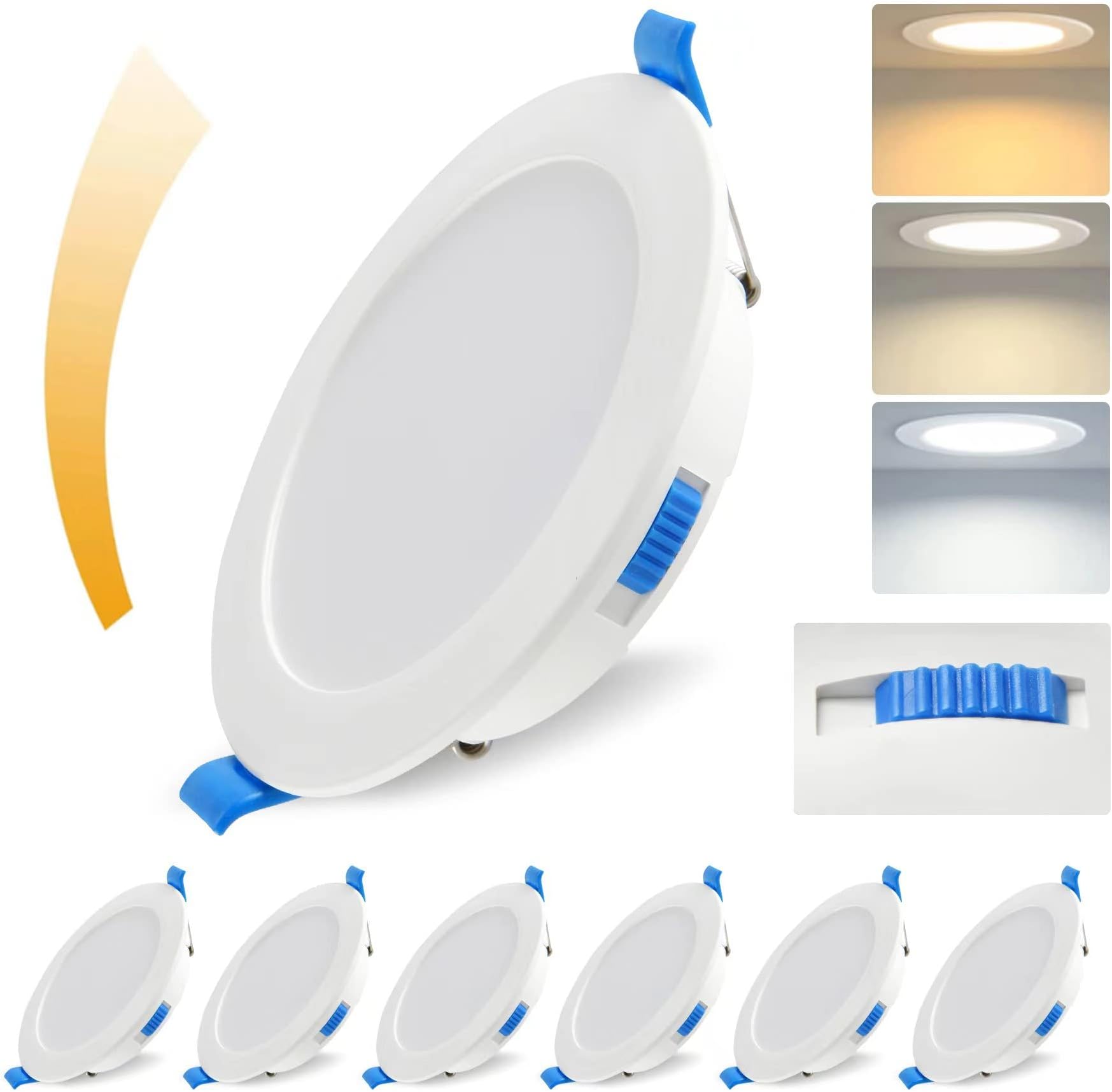 Lot De 3 Spots Led Encastrables, 6W 600Lm 3000K Encastrés Led, 28Mm