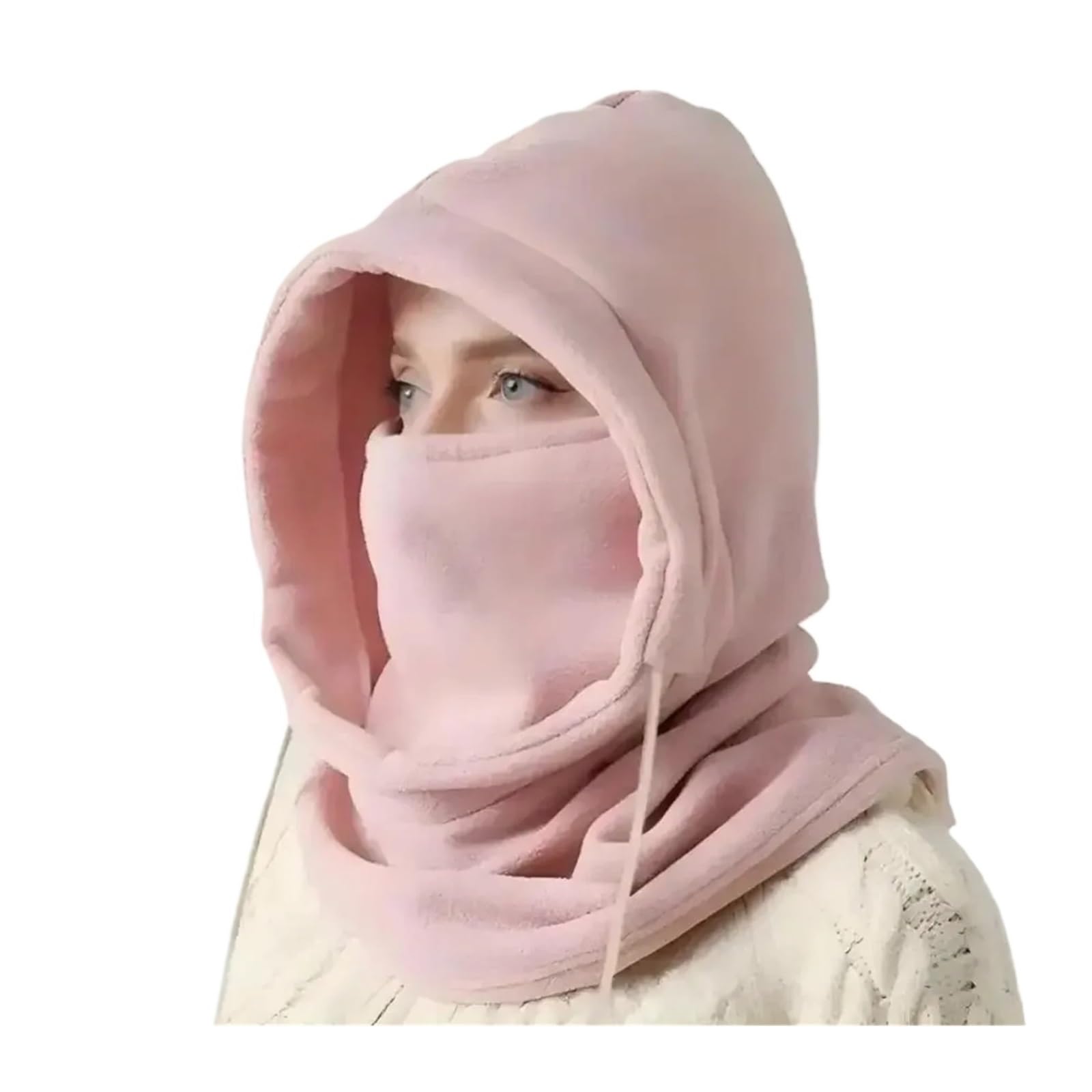 Cagoule coupe-vent tricotée 2 pièces, masque de cyclisme en plein air, Protection du cou, isolation contre le froid, intégrée au chapeau visage pour Cyclisme