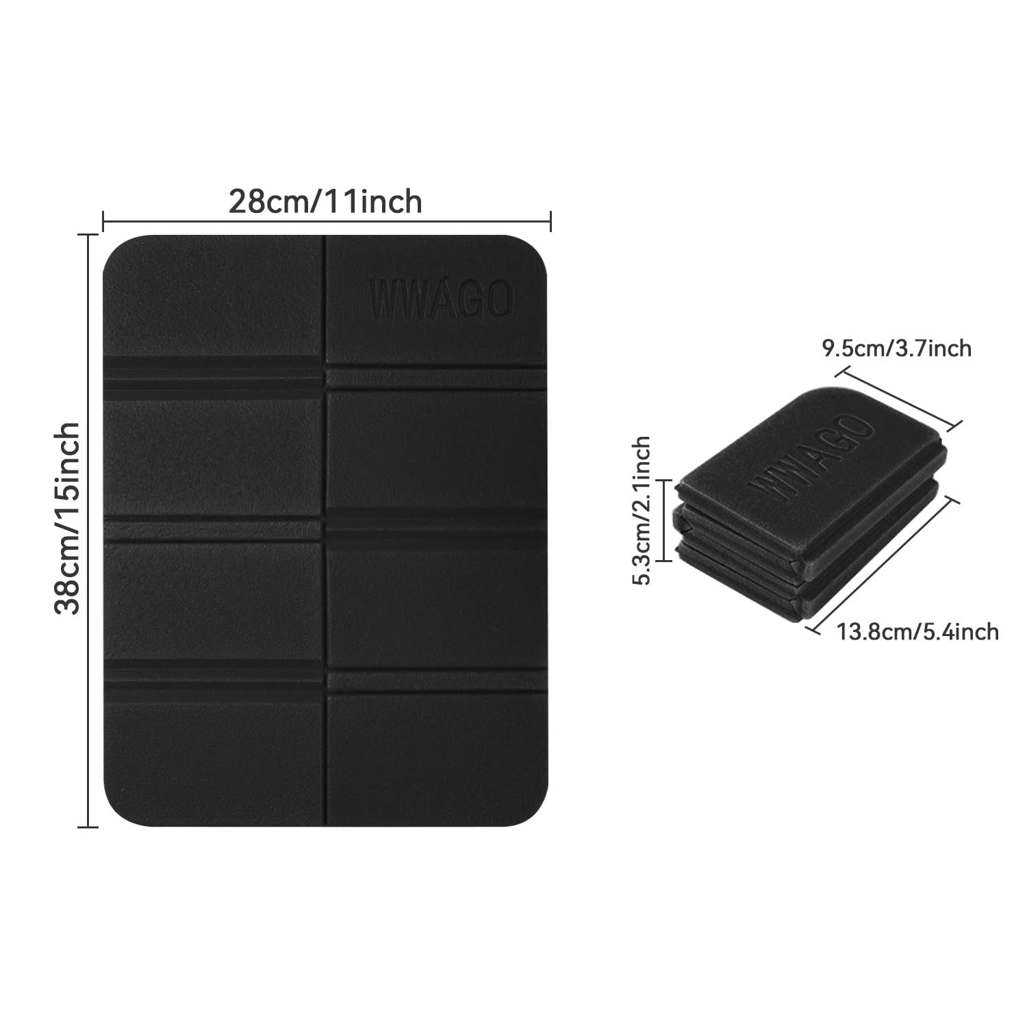 Klways Set of 2 Foldable Outdoor Seat Cushions, Insulated Thermal Seat Pad, Outdoor, Equipment for Travel (with Storage Bag) - Image 2