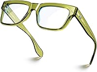 Vista 16 de VISOONE - Lentes cuadrados TR90 con bloqueo de luz azul, elegantes anteojos de computadora para mujeres y hombres; Randi