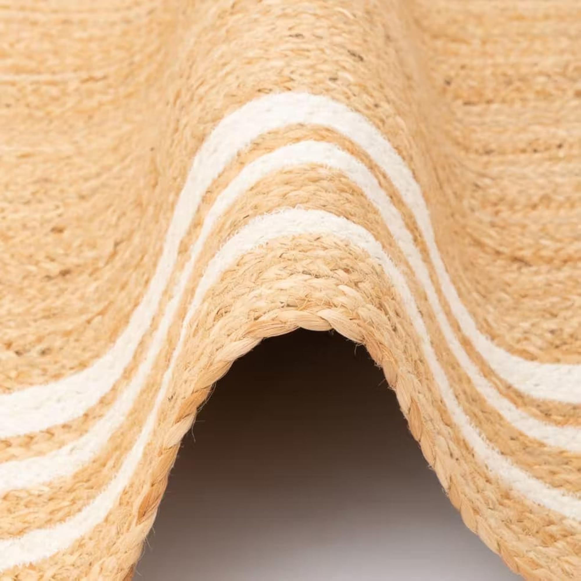 Jute Braided Reversible Hand Woven Rectangular Rug Carpet Mat