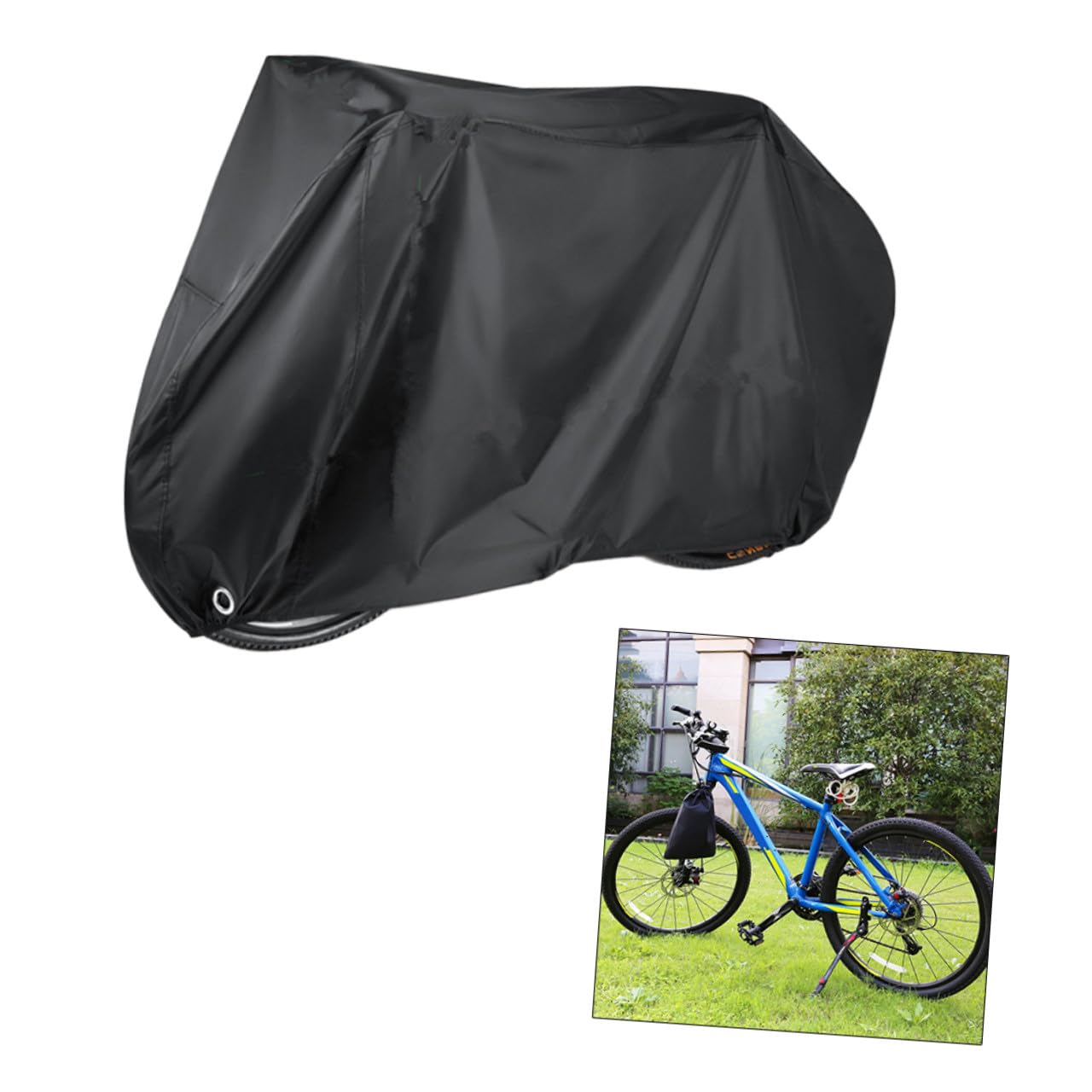 190t Wasserdichter Scooter Cover Für Outdoor Uv-schutz Und Kratzschutz Mit Elastischem Saum Passend Für Motorräder Und Fahrräder Schwarz