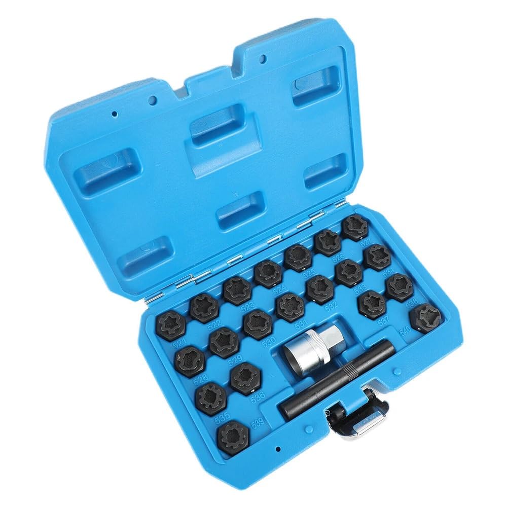 Juego de herramientas Rynzo de 22 piezas para desbloquear casquillos antirrobo VW 521-540