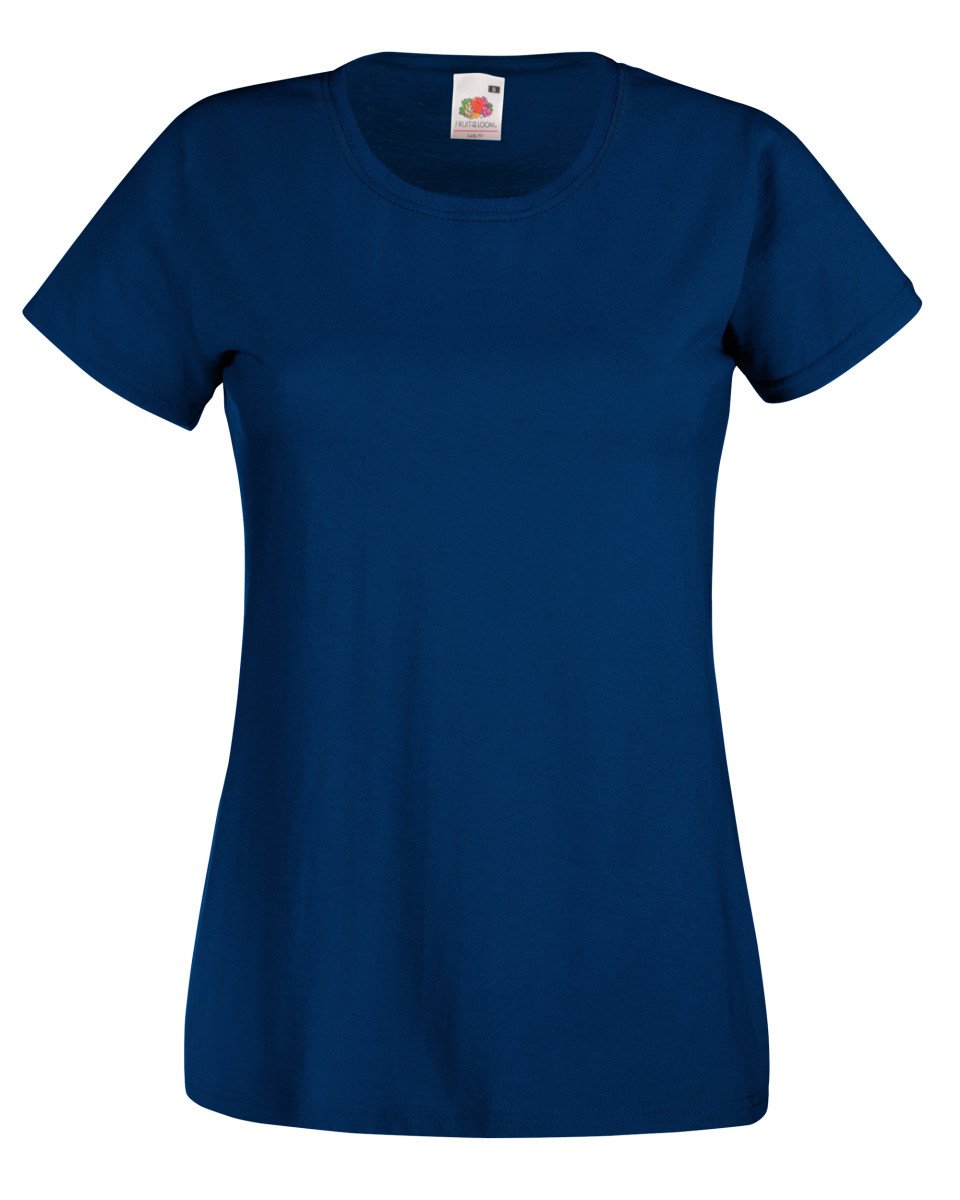 Fruit of the Loom Lady fit Valueweight T Shirt SS050 (L, Navy)