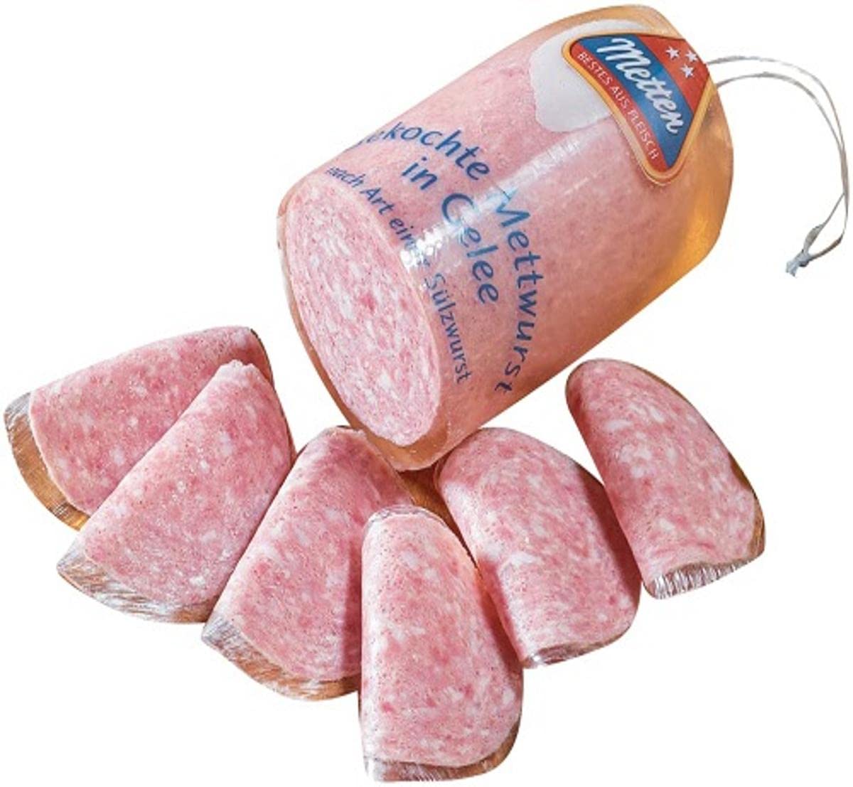 Gekochte Mettwurst im Geleemantel, 90-120 g (Frischetheke) : Amazon.de ... Gekochte Mettwurst im Geleemantel, 90-120 g (Frischetheke) : Amazon.de ...