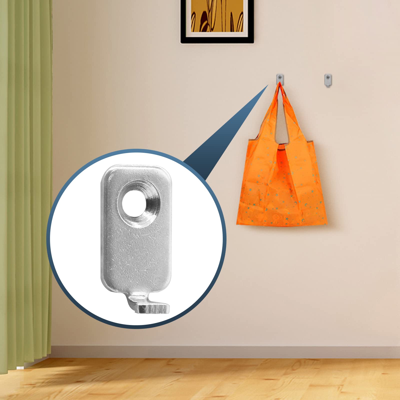 25 Stück Edelstahl Aufhänger J-Haken, 304 Edelstahl, Silber – Für Bilder, Schlüssel, Handtücher & Mehr