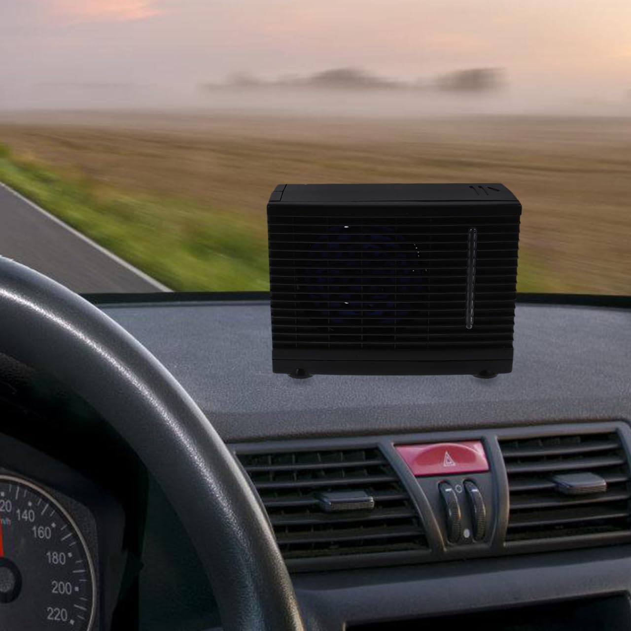 SOLUSTRE Mini Condizionatore Portatile 12V Per Auto, Ventilatore Di Raffreddamento Silenzioso Con Adattatore Per Sigaretta, Ideale Per Auto, Casa, Ufficio E Campeggio