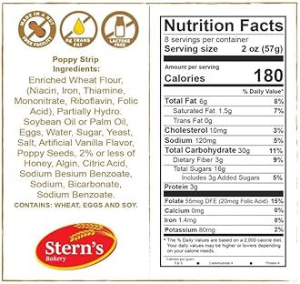 Poppy Seed Cake | New & Improved Recipe | Yeast Cake with Poppy Seed Filling | Traditional Hungarian Food | Scrumptious & Delicious 16 oz per Poppyseed Cake [1 Pack]