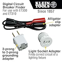 Vista 7 de Klein Tools 80064 Kit de disyuntor de CA – Probador de salida de 3 piezas con pantalla LCD y kit de accesorios para buscador de disyuntores