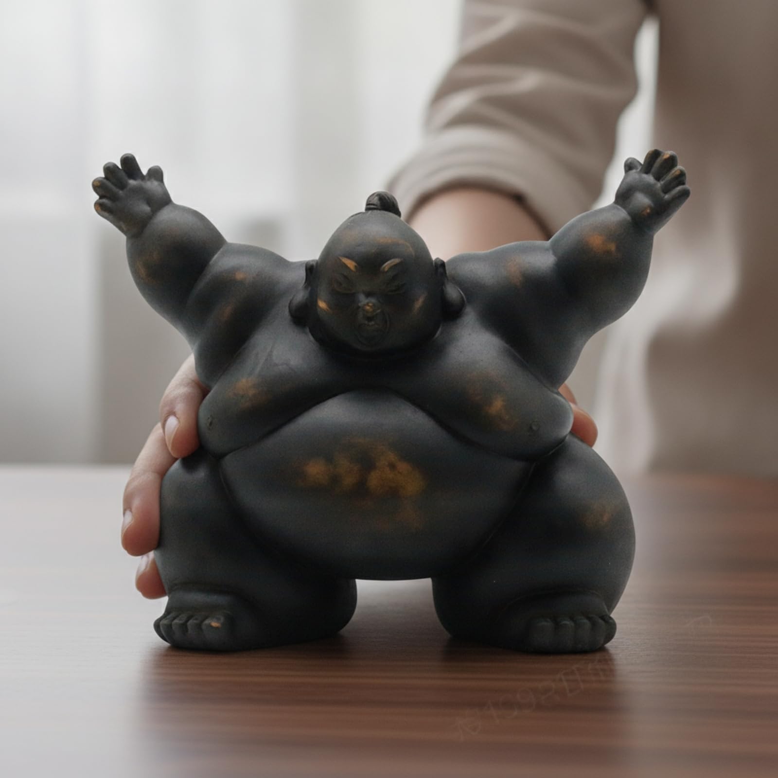 Escultura de Resina Figura de Japonés Estatua Decorativa Ornamento de Mesa Silueta Pulida Hecha en Resina Adecuada para Escritorio Estantería Consola, Style to 1
