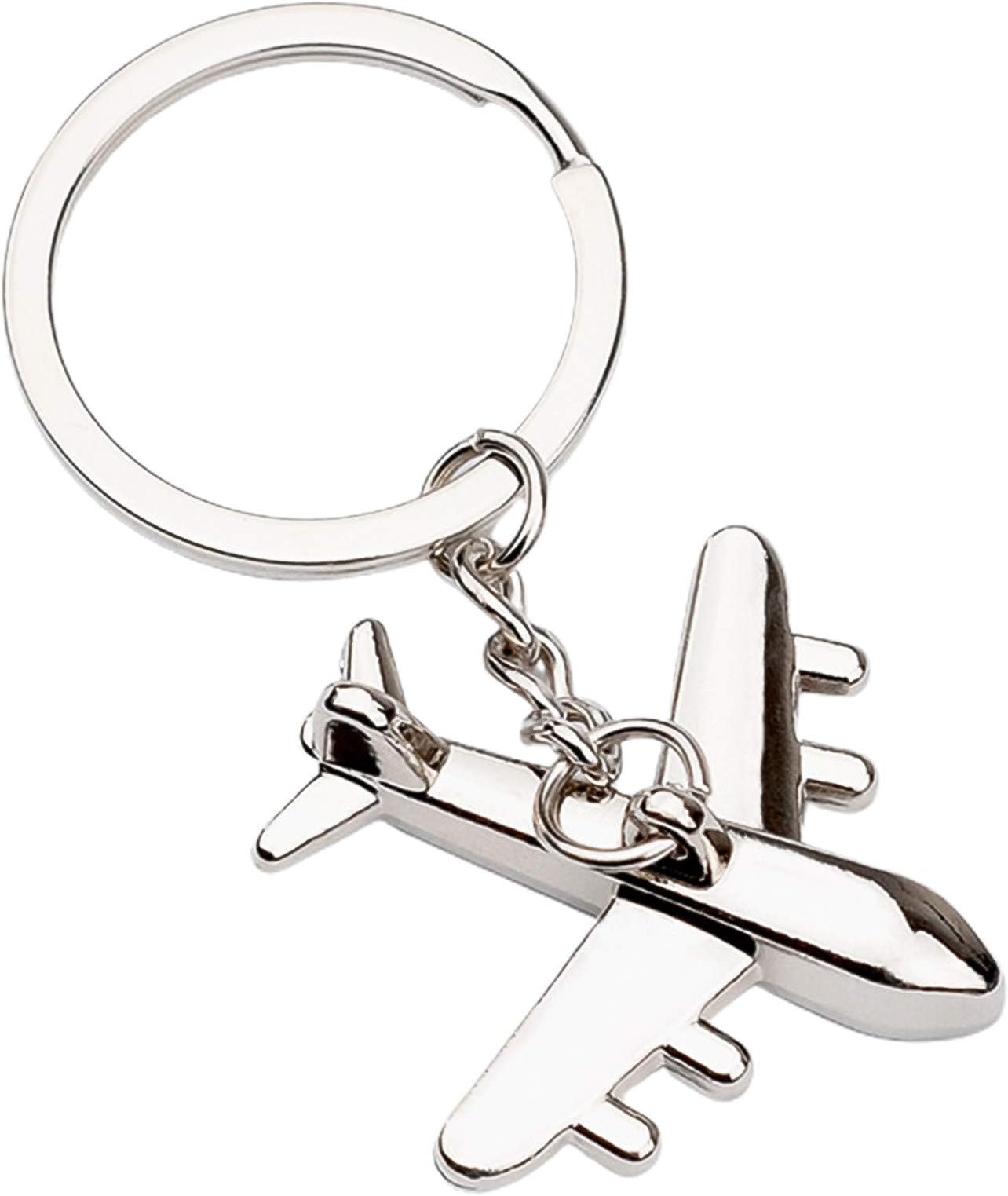 ink2055Creative Model Train Aircraft Airplane Ring Holder Keychain Accessories Gift,Car Keychain Accessories for Women Men