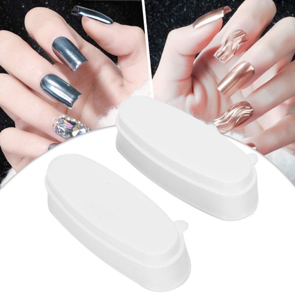 2 Stück Nail Dipping Powder Tray, tragbare Nail Dip Powder Hülle Nail Dip Container DIY Nail Art DIY Nail Art Tool für DIY Nail Art Design