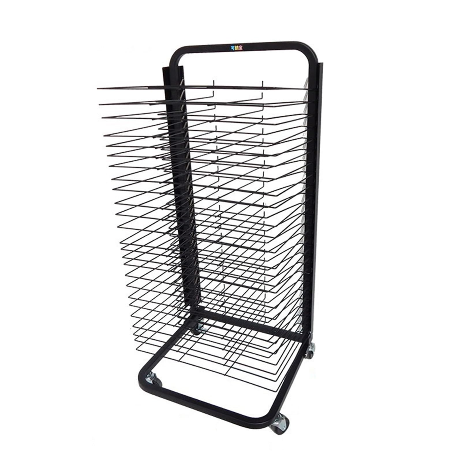 Mobilny Stojak Do Suszenia Dzieł Sztuki, Z 25 Wyjmowanymi Półkami, Metalowy Stojak Na Rysunki Do Sal Lekcyjnych, Pracowni Artystycznych I Domów Z Możliwością Układania W Stosy