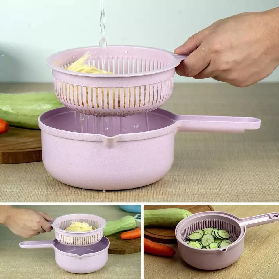 Miniatura 5 de Cortador de verduras multifuncional, rallador, triturador manual, nabo rallado, rebanador de patatas