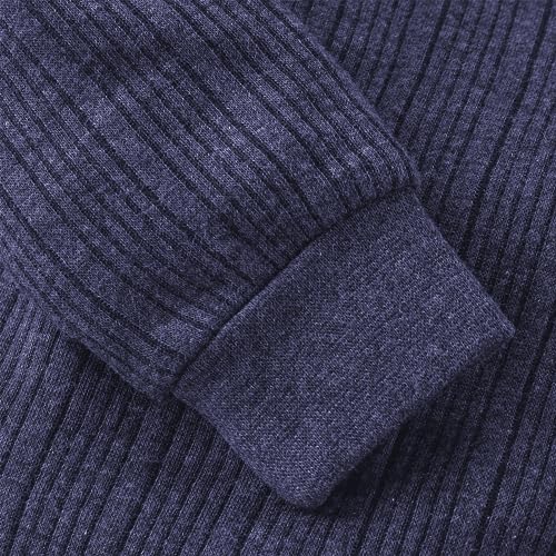 Image of Kids Unisex Baby Boys & Girls Winter Wear Thermal Set with Round Neck Full Sleeve Top and Pajami with Grip