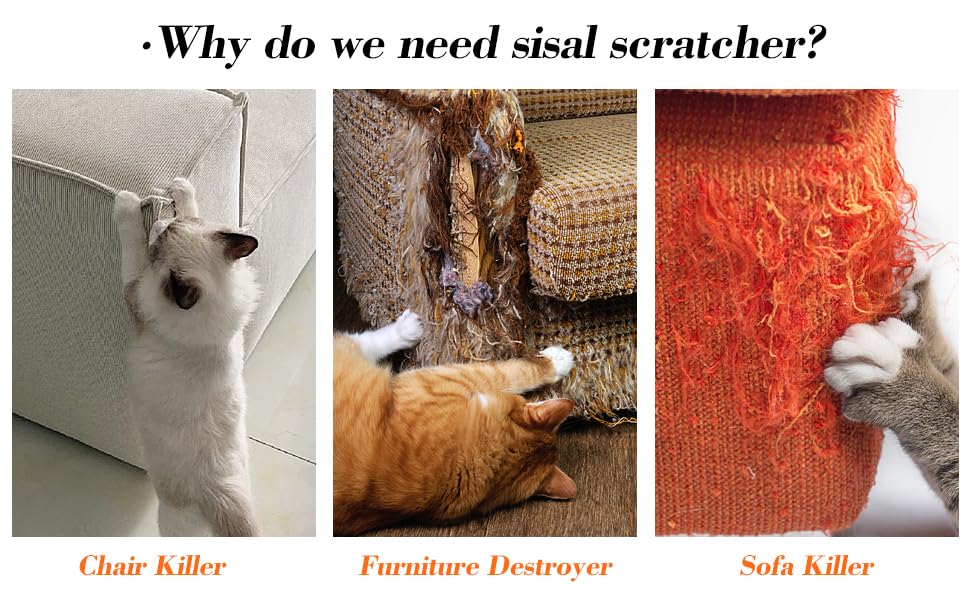 Rascador para gatos 2 en 1 con bases de sisal reemplazables miniatura 2