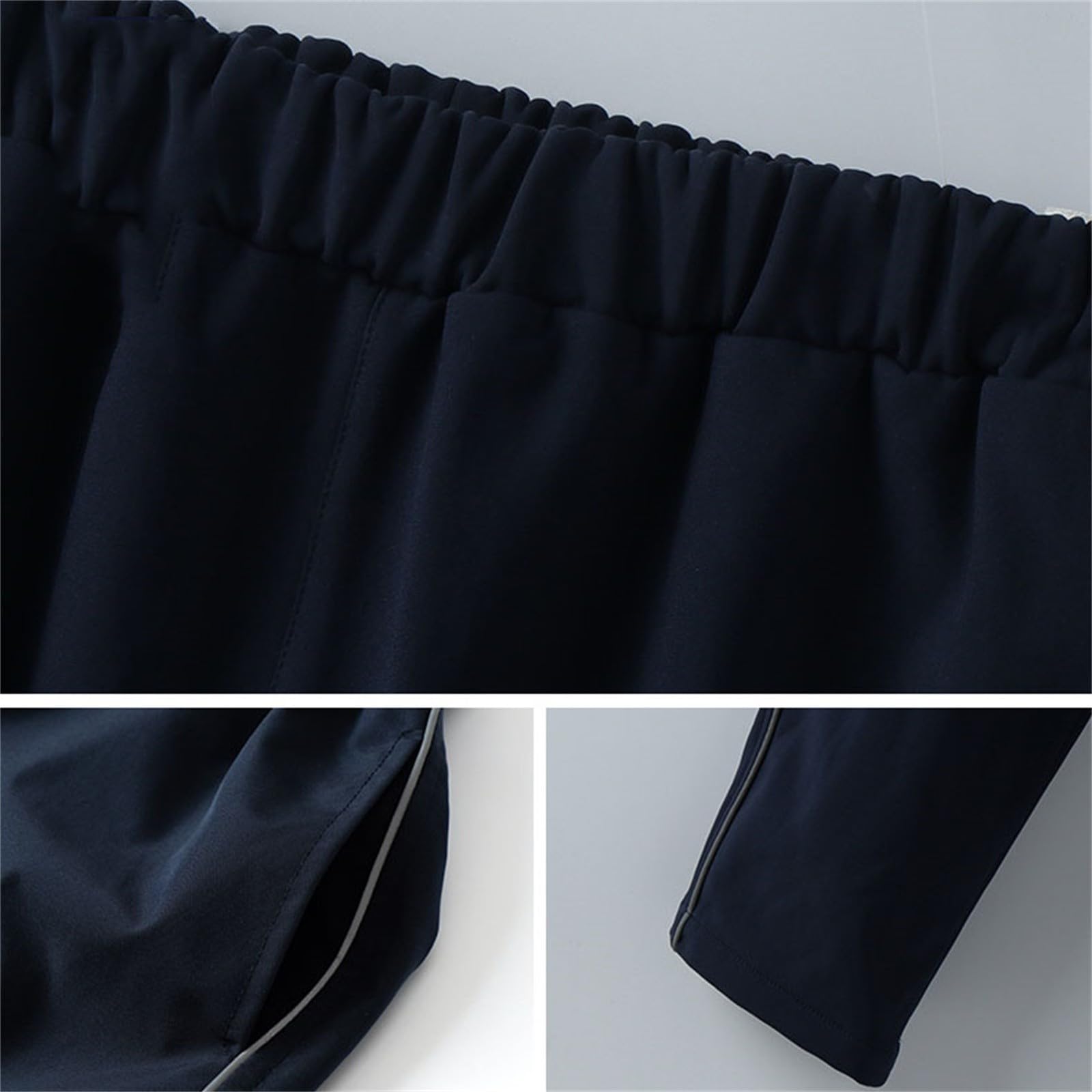 Conjunto Deportivo para Niños y Niñas Chandal Niño 3 Piezas Chaqueta Impermeable con Capucha + Forro Polar Top Cálido + Pantalones Largo con Bolsillos Traje de Exterior a Prueba de Viento Impermeable