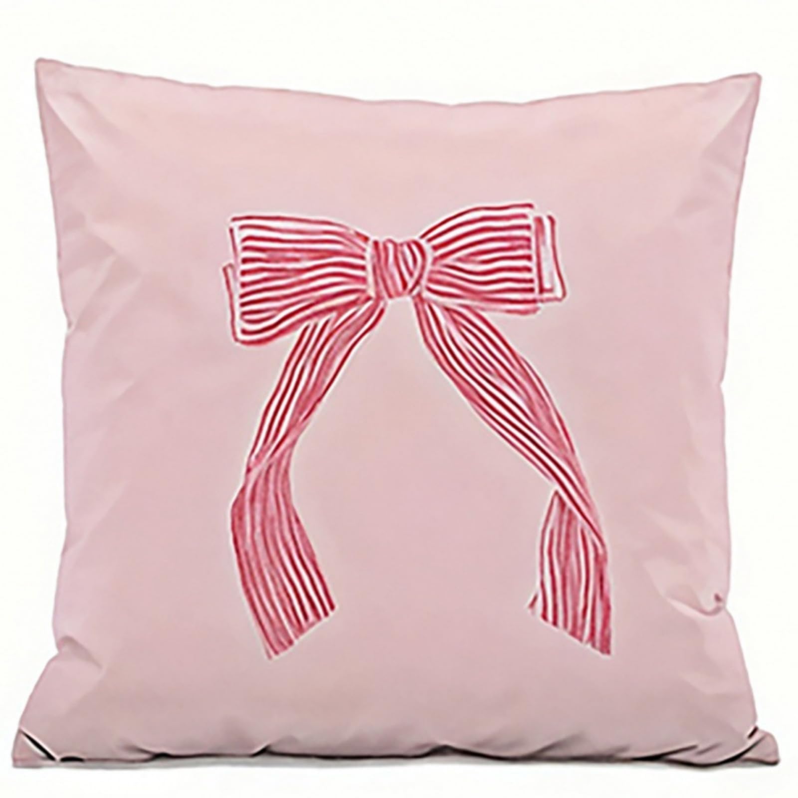 Cushion Covers 40cm x 40cm Pink Stripes Pillowcase with Invisible Zipper,Decorative Throw Pillows Cover Thickened linen fabric sSfa Cushions Cover,for Home Décor, Bedroom & Sofa