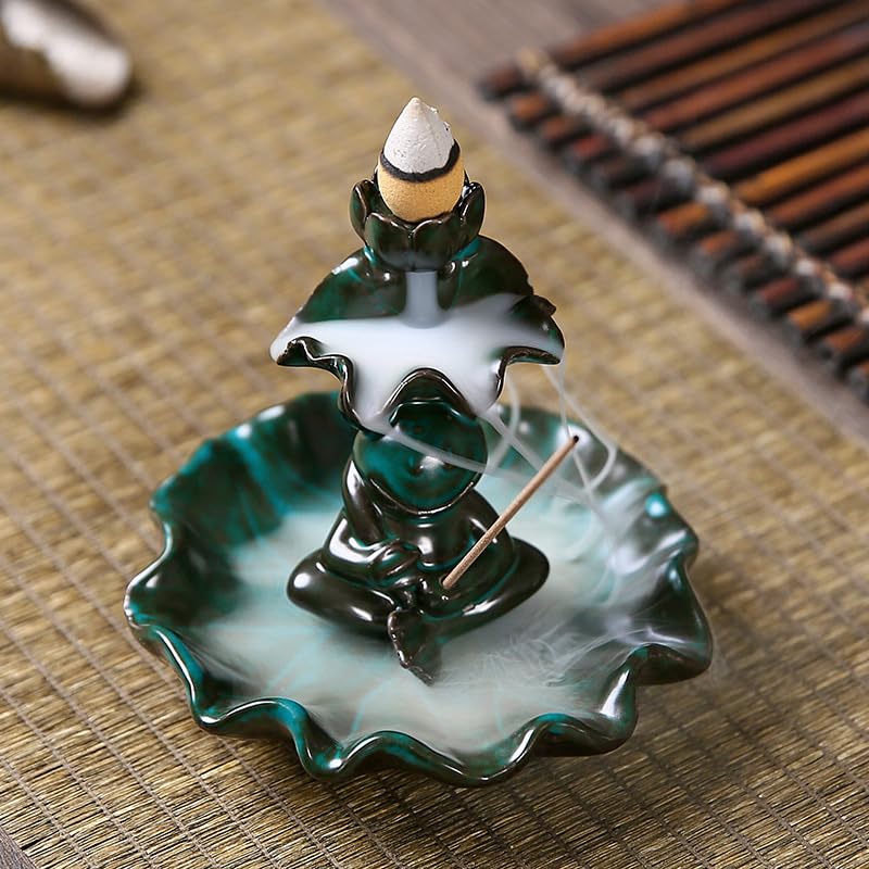 Portaincenso di Buddha Bruciatore di incenso in Ceramica Linea for Interni Incenso Porta incenso Ornamenti for incenso for la casa Arredamento termale